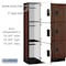 Salsbury Industries 3 Tier Designer Locker, 54"Wx76"Hx18"D, 9 Door, Mahogany 18-23368MAH - alternate 5